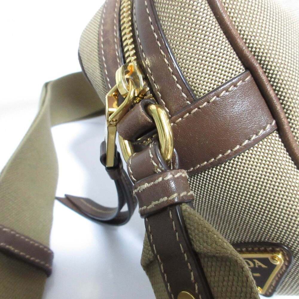 PRADA Cream Canvas Shoulder Bag - Picture 6 of 16
